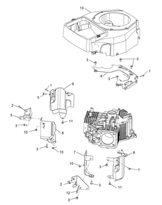 Kohler Zt730-3011 Blower Housing And Baffles Diagram and Parts List for Z-FORCELZ48 (53ATDAGB-53ATDAGB050)(2015) Cub Cadet Lawn Tractor